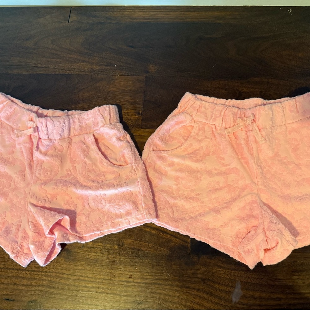 Pink Floral Terry Jacquard Short